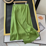 New Spring Style Split Design Feels Slim And Shows A Lean Half-Length Skirt.-Outfit