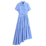 New Series With Belt Shirt Dress 2240371-Outfit