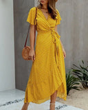 Beach Sundress Ladies Lace Up Wrap Party