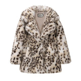 Leopard Print Faux Fur Coat-Outfit