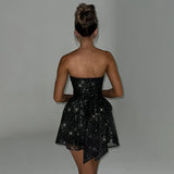 Fongt Hot Selling With Chest Temperament Fashion Gauze Small Dress Backless Dress