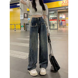 Fongt 2024 New Loose Straight Leg Pants Mop The Floor-Outfit