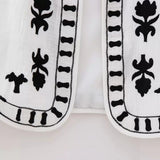 Spring Casual Loose Embroidered Cardigan Vest-Outfit
