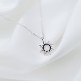 Hollow Sun Necklace Pendant-Outfit