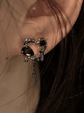 Hollow Out Heart Pattern Earring-Outfit