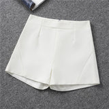 Fongt Shorts Women's Black Summer Thin 2025 New Loose High-Waist A Word Casual Broad-Legged Orange Trousers