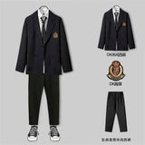 Autumn DK Suit Mens Suit Korean Loose Student Jk Uniform Class Uniform College Sets Casual Coat Business Suits For