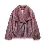 Fongt Women's Winter Fashion Temperament Style Wind Artificial Fur Coat D69352