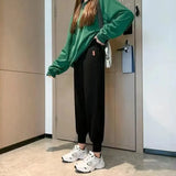 Fongt Sweatpants Female Bundle Feet Show Thin Loose New Autumn Fashion Versatile Bathroom Pants Harun Casual Pants Children-Outfit