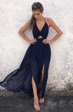 Summer Boho Maxi Long Dress Evening Party Beach Dresses Sundress Floral Halter Dress Summer