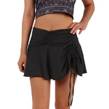 Boho Beach Skirts Summer High Waist Floral Printing Ruched Slim Short Mini Skirt A-line Bottoms Party Vacation
