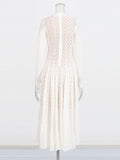 Vietnamese Style Niche Lace Dress 2025 New High-End Embroidery Collar Slimming Dress