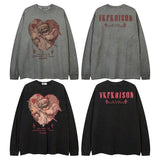 Europe Love Angel Print Y2K Sweatshirt Hip Hop Cool Streetwear Oversized Pullover Dark Goth Tops Harajuku Kawaii
