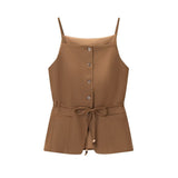 Fongt Homemade New Women's Seam-Cheaded Belt Belt Belt High-Waisted Straight Trousers