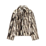 Fongt Women's Clothing Explosion Fashion Casual Faux Fur Effect Coat Coat