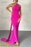 Backless Sexy Maxi Dresses for Women 2023 Diagonal Collar Pleated Bandage Dress Elegant Party Evening Bodycon Dress