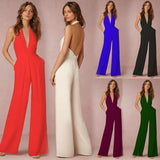 Fongt Spring Casual Jumpsuit Ebay Sexy Sleeveless Hanging Neck