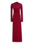 Fongt Temperament Collar Dress Dress In Spring 2025 New Simple Fold Design Textured Temperament