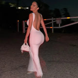 Backless Bodycon Maxi Dress-Outfit