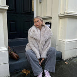 Fongt New Artificial Fur Effect Short Coat