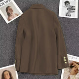 Fongt Spring And Autumn New Coffee Color Suit Coat Female A Button Casual Temperament Small Spring Suit Tide-Outfit