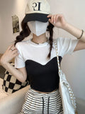 College Style T-Shirts For Women's Summer New Summer New Net Red Explosion Short-Sleeved Blouse