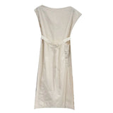 Fongt 2025 New Dress Gentle Style Elegant Sweet Sleeveless Solid Color Belt Mid-Long Dress