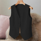 Fongt Suit Vest Women's Small Vest Spring And Autumn New Repair Outside The Female Red Short Female Horse Clip Small