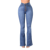 Fongt Spring And Summer New High-Rise Elastic Micro-Tipped Jeans Woman