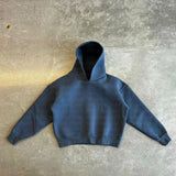 Fongt Casual Simple Couple Fashion Hoodie Sweatshirt Solid Color Loose Sweater