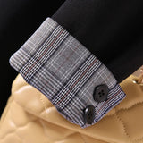 Fongt Autumn New Long Sleeve Large Size Black Small Suit Foreign Style Slim Suit Small Coat Female Tooling-Outfit