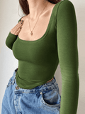 Asymmetric Long Sleeve Crop Top-Outfit