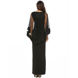 Dress Ebay Popular Style Sequins Stitching High Waist Fake Two Long Dresses-Outfit