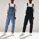 Fongt New Summer Street Trendy Solid-Colored Strap Trousers With One-Body High-Rise Men's