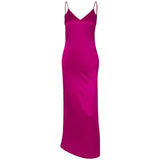 Strap Sleeveless Backless Side Split Long