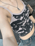 Screen Eye Print Crop Cami Top-Outfit