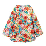 Fongt Women's Clothing 2025 Autumn Flower Print Loose Cotton Cotton Coat Women's Top MG37