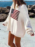 USA Flags Jacquard Pullover