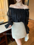 Fongt Xixi 13 Line 2025 Autumn White Standard Commuter Thin High-Waist Temperament PU Short Leather Skirt Women 85245