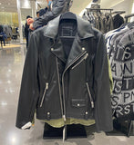 new 2022 men handsome The locomotive leather The jacket coat More zip Artificial leather The