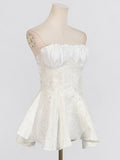 Fongt 2025 New Temperament Elegant Brae Light Luxury Pure Dress Word Collar Heavy Industry Embroidery Dress Skirt