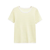 Fongt Homemade New Women's Classic Oceanic Short Sleeve Striped Knitted 3519020