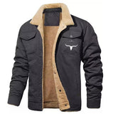 Fongt And Winter Men's Jacket With Velvet Cotton Work Clothes Casual Jacket Jacket