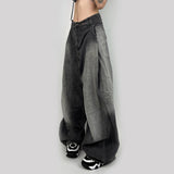 Vintage Washed Loose Boyfriend Jeans-Outfit
