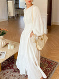 Spring French Dress Long Sleeve Design Sense Wind European Women's White