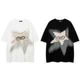 Star Patch Oversized Short Sleeve Tee-Outfit