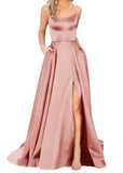 Fongt Solid-Color Bridesmaids Wear Long Dresses With Thin Shoulders And Girlfriend Fashion Bridesmaids Evening
