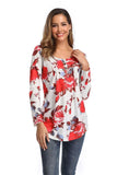 Tops And Blouses O-neck Print Casual Long Sleeve Boho Clothing Women Plus Size Fashions Floral Blouse