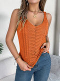 Shooting 2025 Spring And Summer Leisure Solid Color V-Neck Hollow Top Holiday Knitwear Women's
