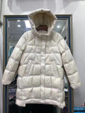 Autumn And Winter New Loose White Duck Velvet In The Long Hooded Down Jacket Female Korean Version Show Thin Pressure Glue Coat Tide-Outfit